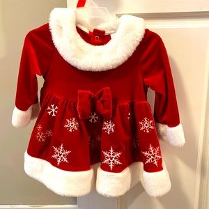 Disney Baby Girl Christmas Velvet Dress